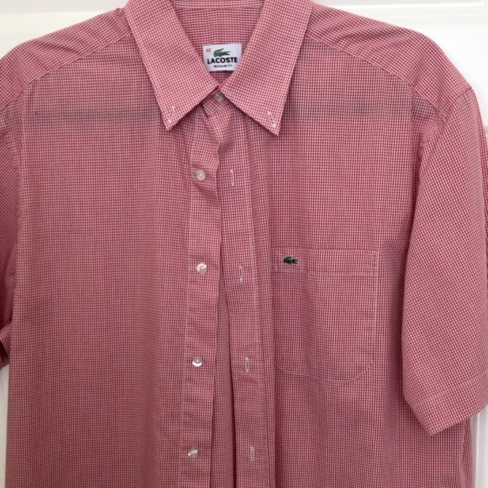 Lacoste Gingham short sleeve Men's Shirt